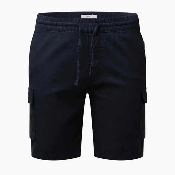Onia Drawstring justin cargo shorts black small - Picture 1 of 5